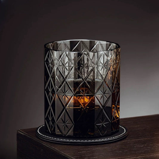 Kirikoya™ Black Stellar Edo Kiriko Glass Cup