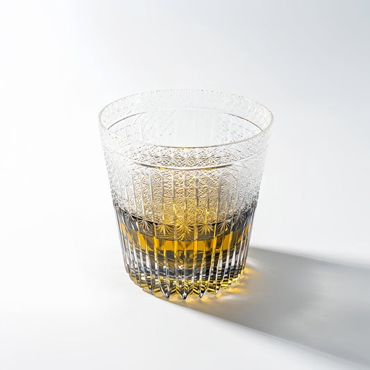 Kirikoya™ Black Wheat Awn Edo Kiriko Glass Cup