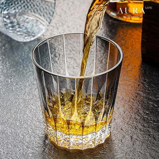 Kirikoya™ Crystal Luxury Starburst Edo Kiriko Glass Cup