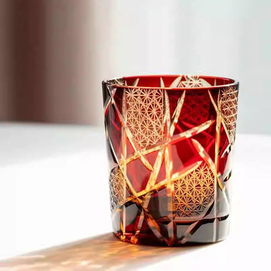 Kirikoya™ Twilight of The Gods Edo Kiriko Glass Cup