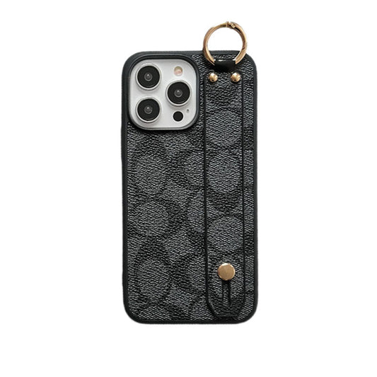 COACH IPHONE CASE WITH HOLDER BLACK