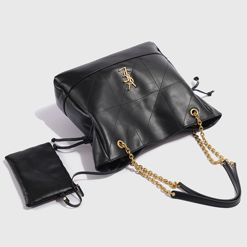 YSL  Jamie 4.3 large pochon leather Tote bag 34x10x33cm