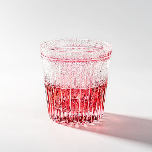 Kirikoya™ Red Wheat Awn Edo Kiriko Glass Cup