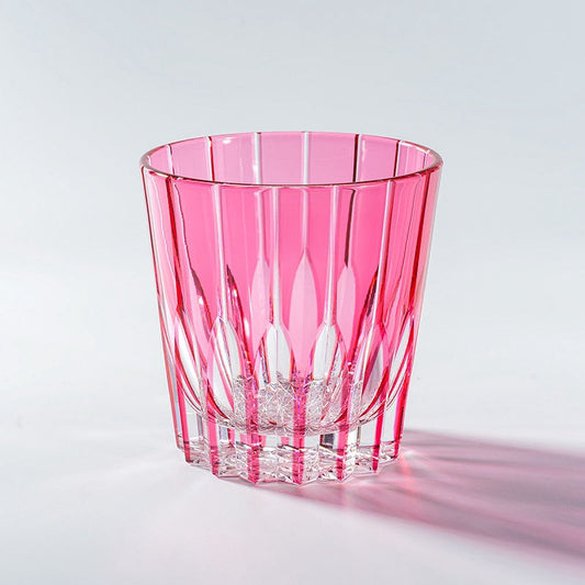 Kirikoya™ Red Starburst Edo Kiriko Glass Cup