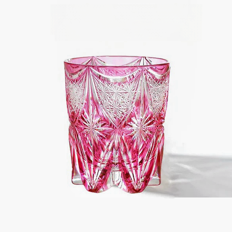 Kirikoya™ Roselle Edo Kiriko Glass Cup