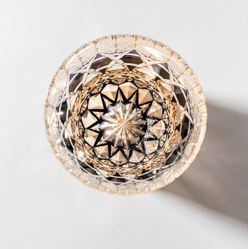 Kirikoya™ Purple Prism Edo Kiriko Glass Cup