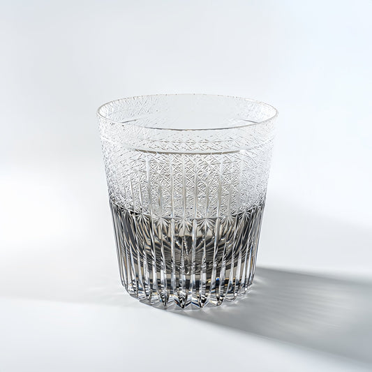 Kirikoya™ Black Wheat Awn Edo Kiriko Glass Cup