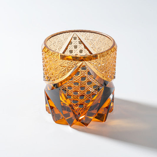Kirikoya™ Black Warrior Edo Kiriko Glass Cup