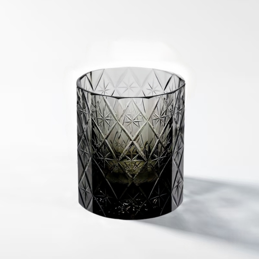Kirikoya™ Black Stellar Edo Kiriko Glass Cup