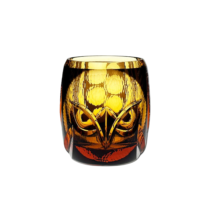 Kirikoya™ Owl Whiskey Edo Kiriko Glass Cup