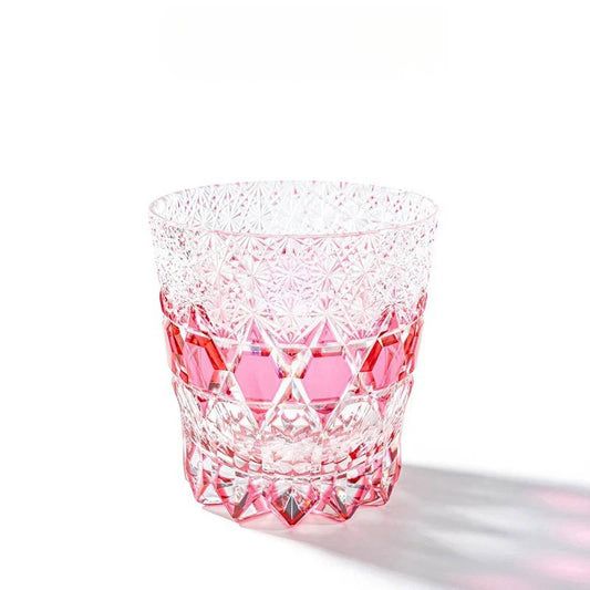 Kirikoya™ Pink Prism Edo Kiriko Glass Cup